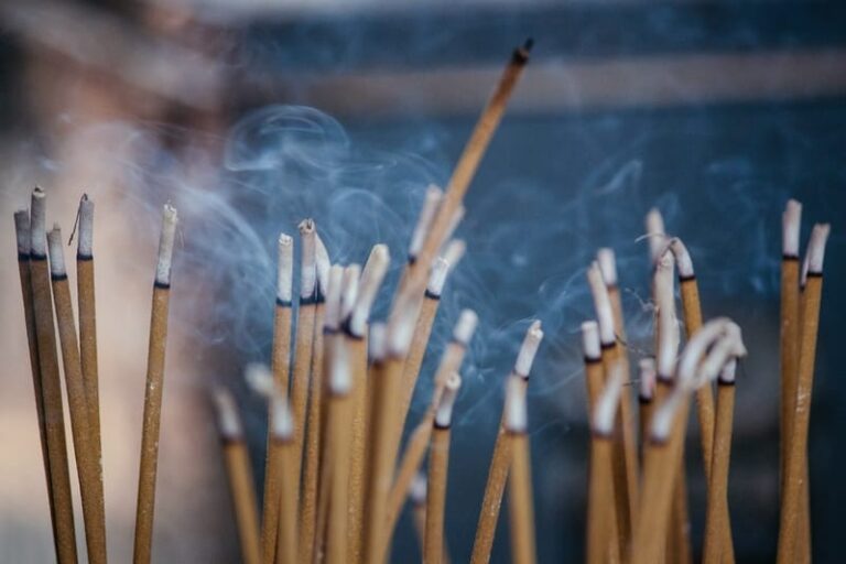 Incense Ash Meaning not Falling, Curling, and Hanging
