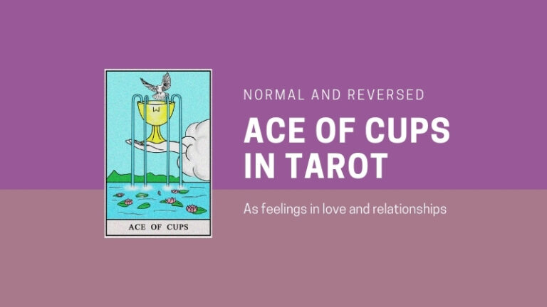 Ace of Cups as Feelings (in Love) - Normal and Reversed
